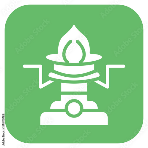 Camping Gas burner icon vector image. Can be used for Trekking.