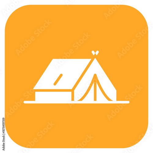 Campsite icon vector image. Can be used for Trekking.