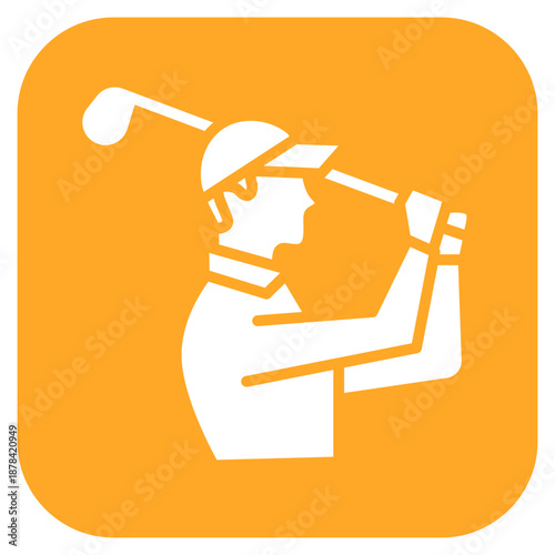 Golf Player Male icon vector image. Can be used for Golf.