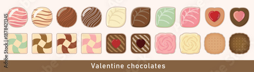 Valentine’s Chocolate Collection – Cute and Lovely Sweets Illustration Pack