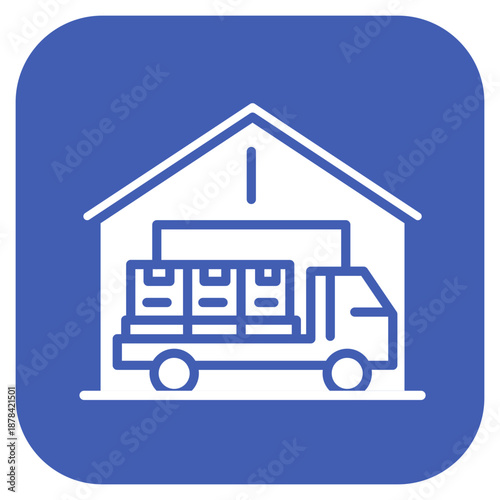 Warehouse icon vector image. Can be used for Supply Chain.