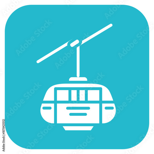 Cable Car icon vector image. Can be used for Ski Resort.
