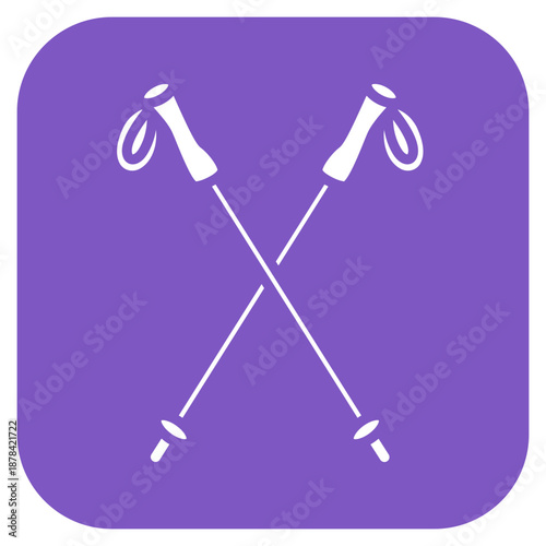 Ski Poles icon vector image. Can be used for Ski Resort.
