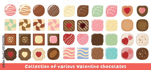 Valentine’s Chocolate Collection – Cute and Lovely Sweets Illustration Pack