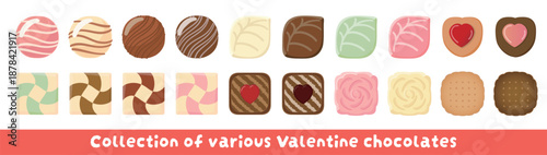 Valentine’s Chocolate Collection – Cute and Lovely Sweets Illustration Pack
