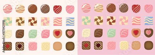 Valentine’s Chocolate Collection – Cute and Lovely Sweets Illustration Pack