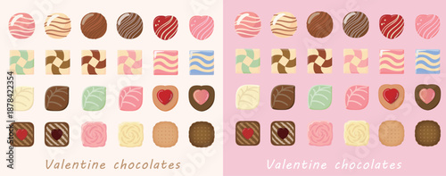 Valentine’s Chocolate Collection – Cute and Lovely Sweets Illustration Pack