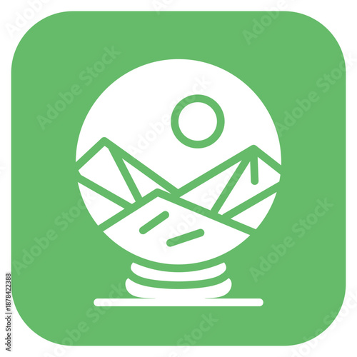 Crystal Ball icon vector image. Can be used for Fairytale.