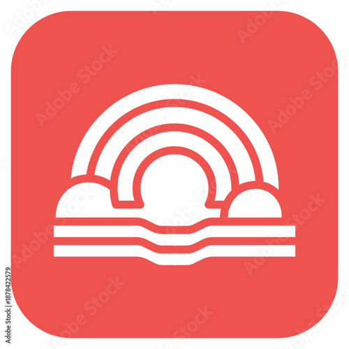 Rainbow icon vector image. Can be used for Fairytale.