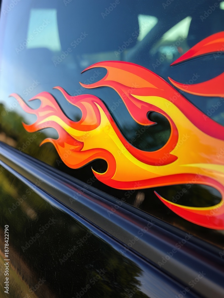 Obraz premium Fire Flare Tattoo, Abstract design on white background 