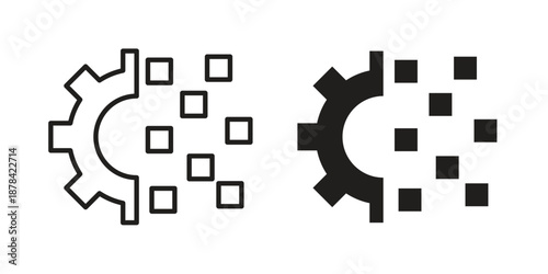 Digital transformation icons collection vector design illustration isolated. EPS10