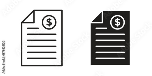 File invoice icons collection vector design illustration isolated. EPS10