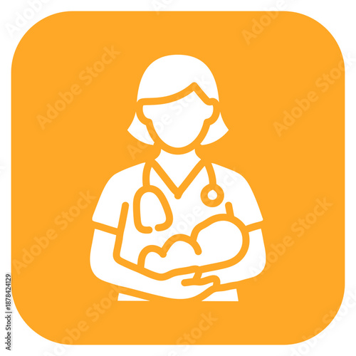 Neonatal Nurse icon vector image. Can be used for Nursing.