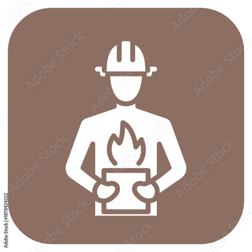 Fire Safety Inspector icon vector image. Can be used for Public Services.