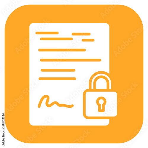 Confidentiality Agreement icon vector image. Can be used for Compliance And Regulation.