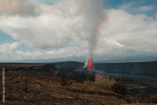 storm over the volcano