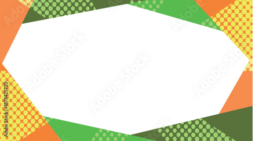 フレーム　網点　幾何学　カラフル　背景