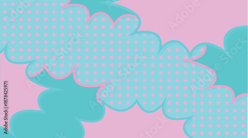 吹き出し　太陽　網点　ピンク　背景