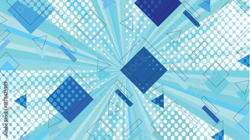 太陽　スクリーントーン　青　背景