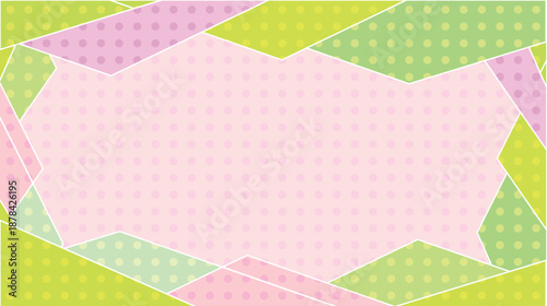 フレーム　網点　幾何学　カラフル　背景