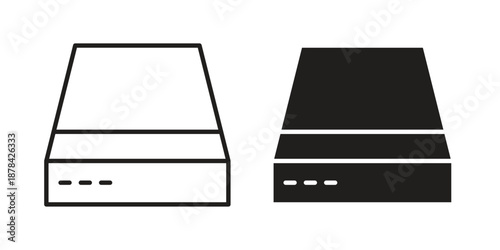 Hard Disk icons collection vector design illustration isolated. EPS10