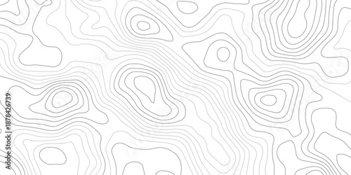 Topographic map background geographic line map with elevation assignments. Modern design with White background with topographic wavy pattern design. paper texture Imitation of a geographical map shade