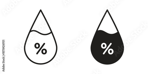 Humidity icons collection vector design illustration isolated. EPS10