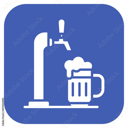 Draft Beer icon vector image. Can be used for Bar.