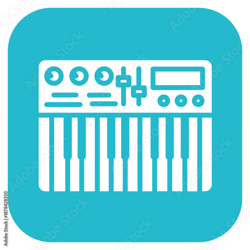 Synthesizer icon vector image. Can be used for Artist Studio.
