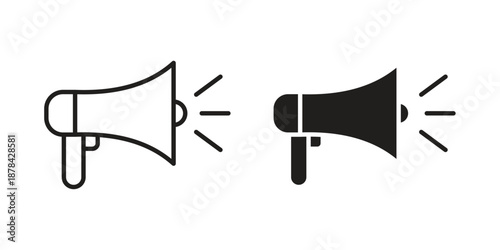 Megaphone icons collection vector design illustration isolated. EPS10