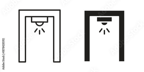 Metal detector icons collection vector design illustration isolated. EPS10