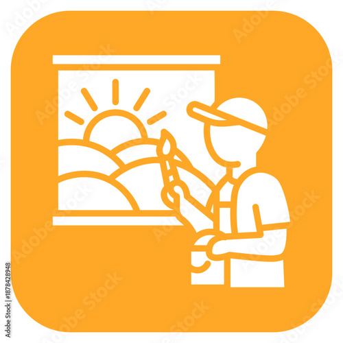 Mural Painting icon vector image. Can be used for Archeology.