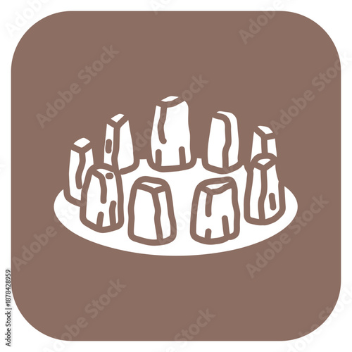 Stone Circle icon vector image. Can be used for Archeology.