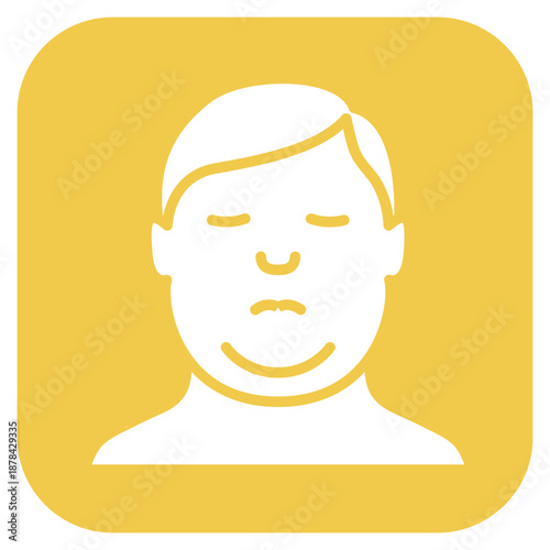 Double Chin icon vector image. Can be used for Dermatology.
