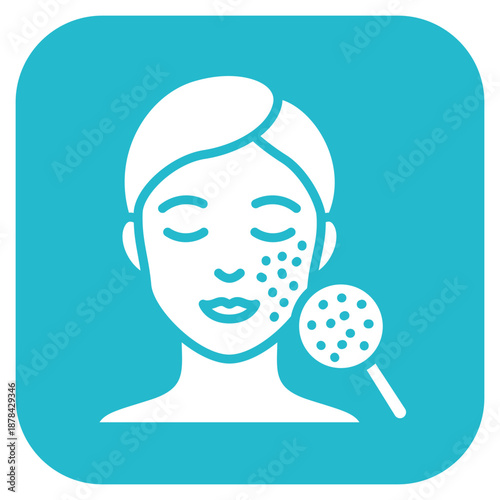 Exfoliation icon vector image. Can be used for Dermatology.