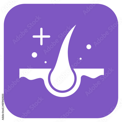 Folliculitis icon vector image. Can be used for Dermatology.