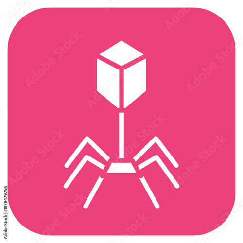 Bacteriophage icon vector image. Can be used for Tuberculosis.