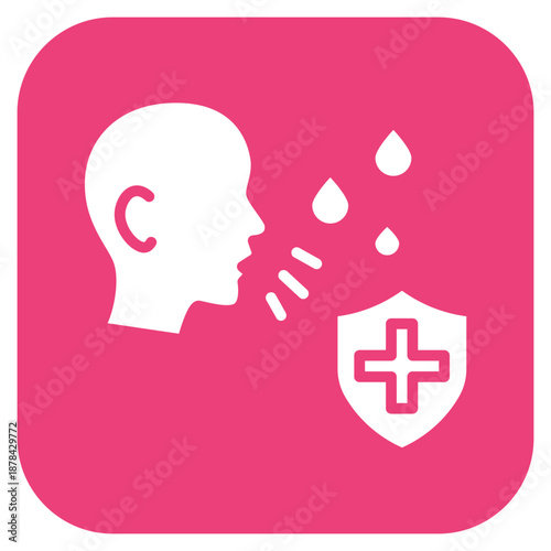 Droplet Precaution icon vector image. Can be used for Tuberculosis.