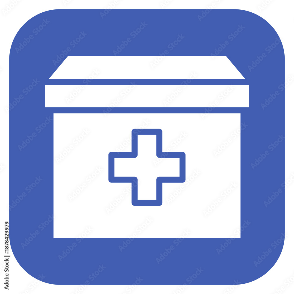 Fototapeta premium Treatment Box icon vector image. Can be used for Tuberculosis.