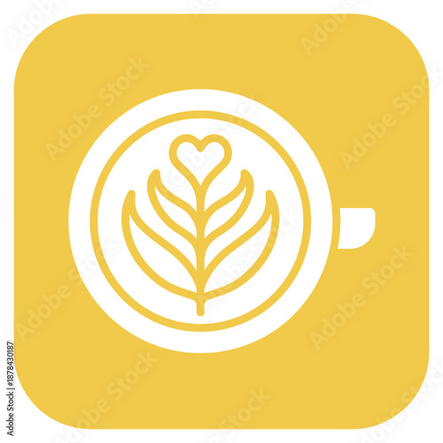 Latte Art icon vector image. Can be used for Brunch.