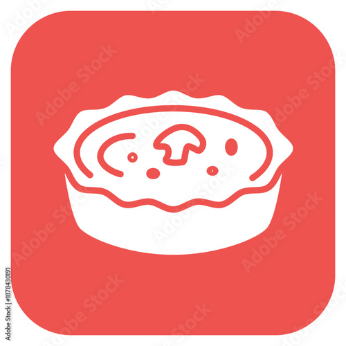 Mini Quiche icon vector image. Can be used for Brunch.