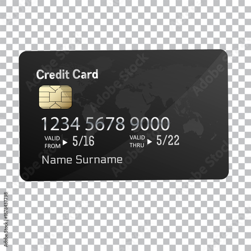 Realistic detailed 3d style different credit debit cards mockups. Vector set,editable graphic elements