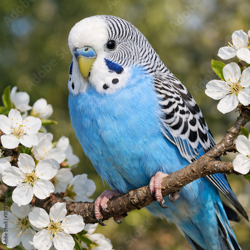 blue and white parrot