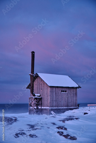 Sunset colors in the Arctic (Teriberka)
