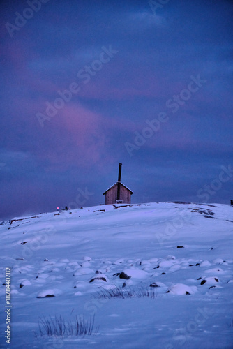 Sunset colors in the Arctic (Teriberka)
