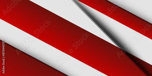 Modern stylish red background with paper effect. vector illustration