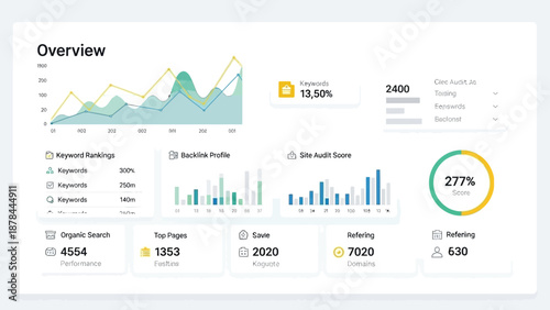Digital Marketing Analytics Dashboard with Charts and Graphs