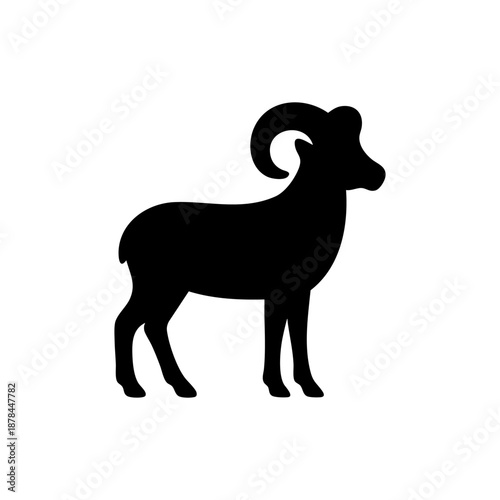 Ram Silhouette Vector Graphic