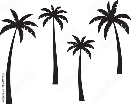  palm trees silhouette, palm tree silhouettes, palm trees silhouettes, palm, tree, beach, nature, summer, vector, silhouette, island, sun, illustration, leaf, palm tree, palmtree, leaves, design, plan