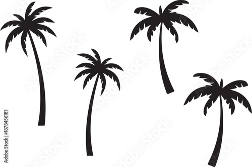  palm trees silhouette, palm tree silhouettes, palm trees silhouettes, palm, tree, beach, nature, summer, vector, silhouette, island, sun, illustration, leaf, palm tree, palmtree, leaves, design, plan